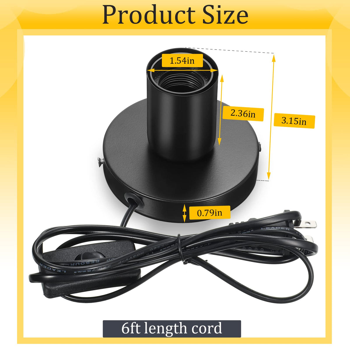 Tuanse lamp base anti-slip design prevents slipping