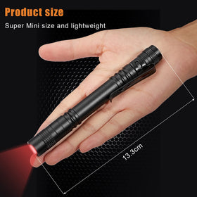 Tuanse red light flashlight clip-on design for hands-free versatility.