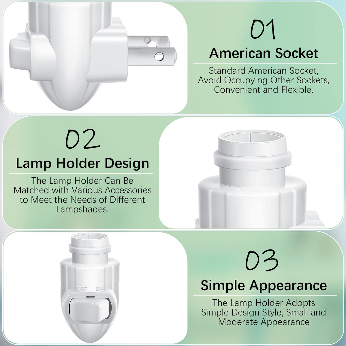 Tuanse shade mounting clip blends with decor for a clean look.