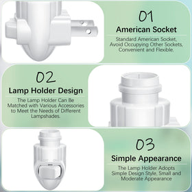 Tuanse shade mounting clip blends with decor for a clean look.