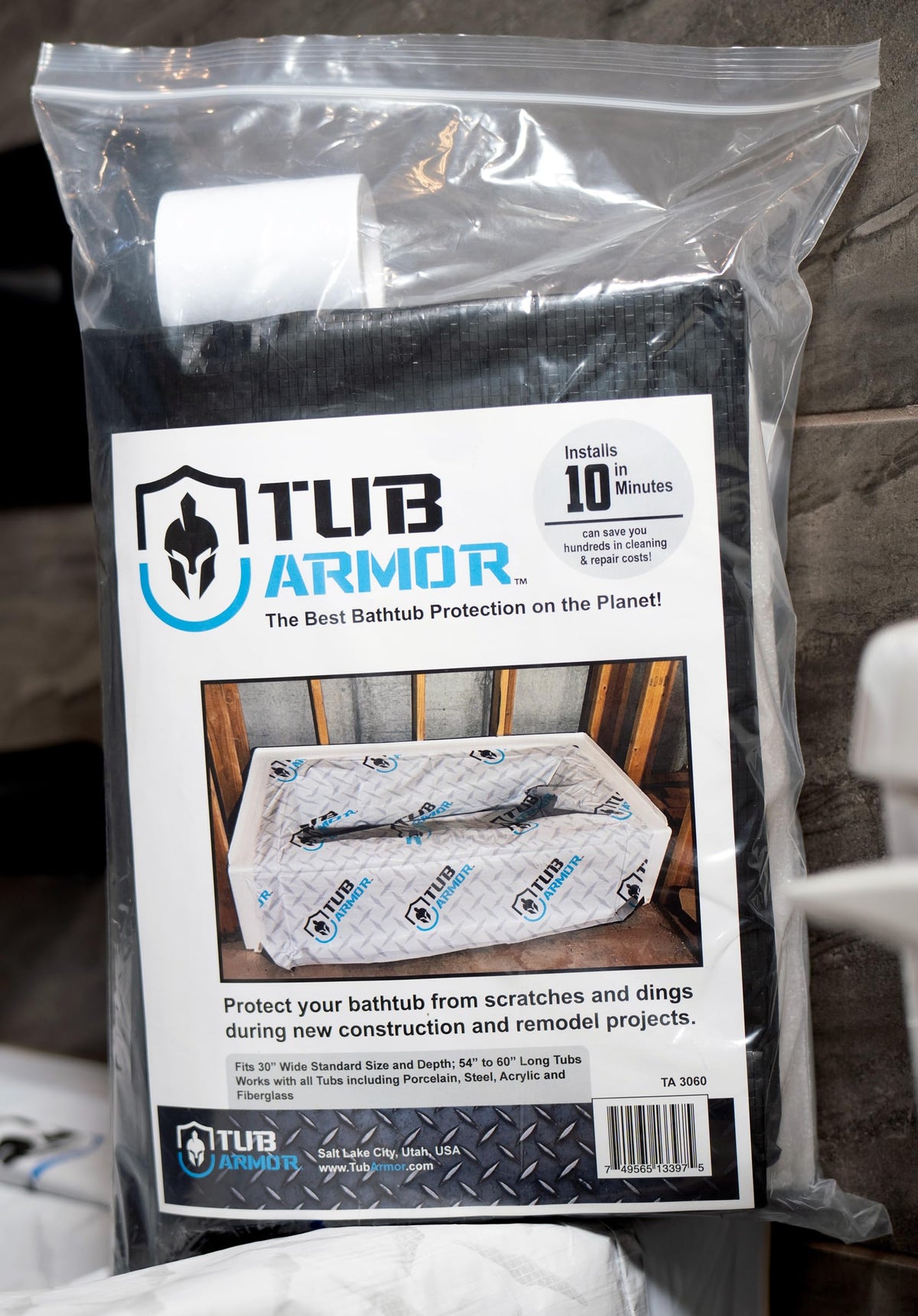 Tub Armor easy-install cover for quick setup and mess-free cleanup