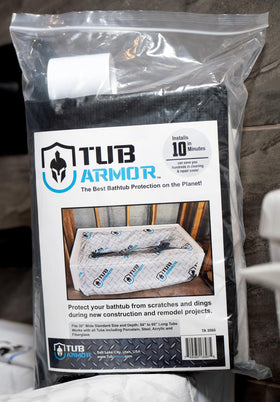 Tub Armor easy-install cover for quick setup and mess-free cleanup