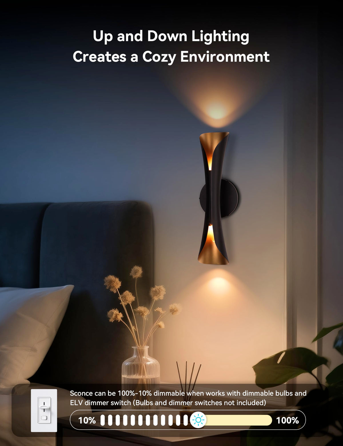 Mid-century design cue from Tubicen Xiphos sconce for versatile living spaces.