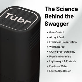 Tübr Stash Premium BPA-free polymer provides safe daily use