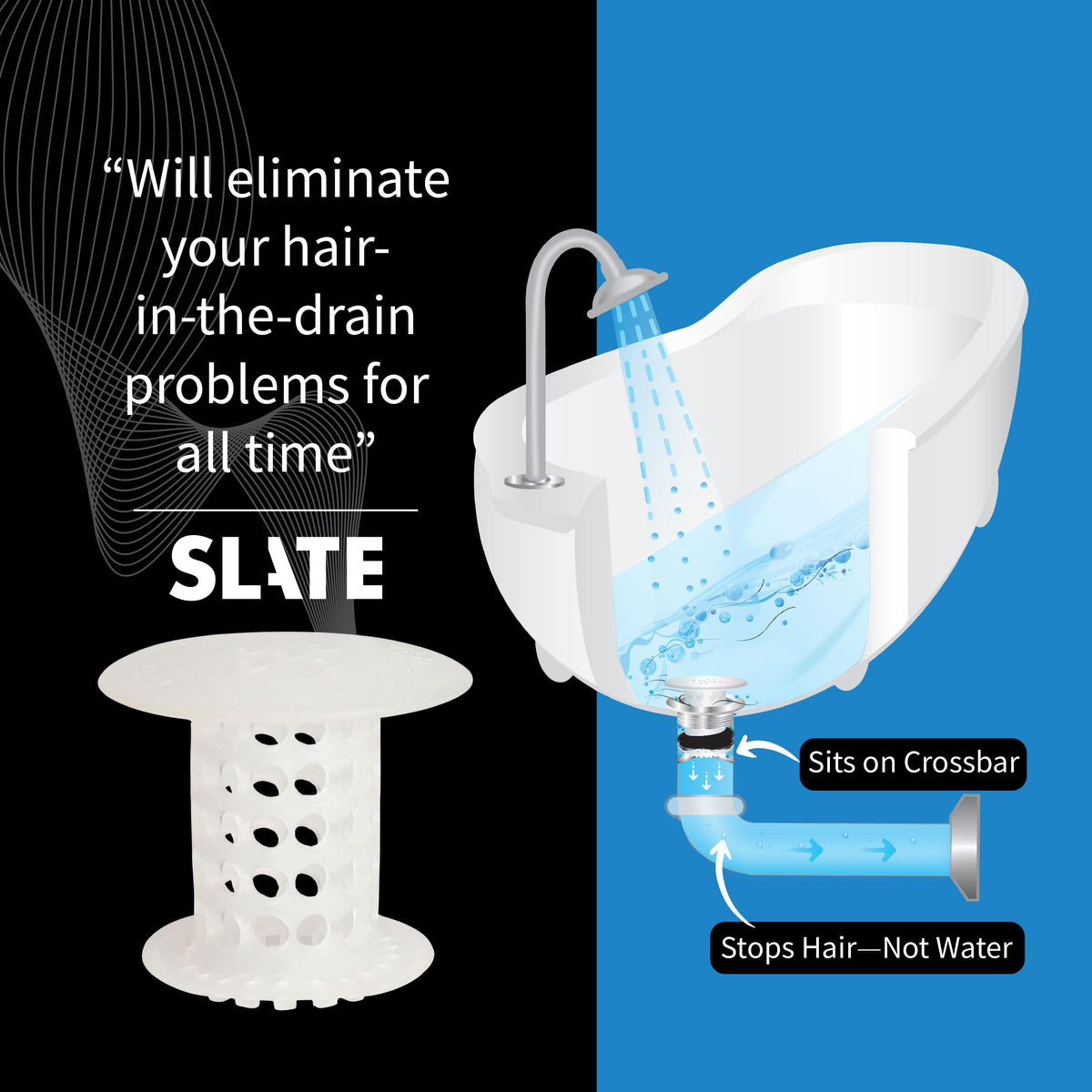 TubShroom easy-clean removal demonstrates lift and wipe maintenance