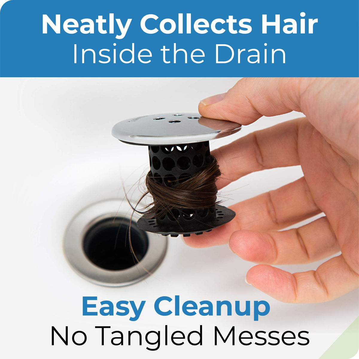 TubShroom-silicone-drain-plug acts as universal stopper for quick drains.