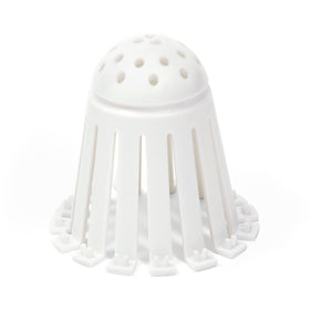 TubShroom Toss hair trap works with both human and pet hair.