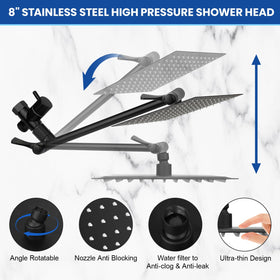 Tudoccy 5-foot stainless steel hose offers flexible reach and durability.