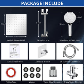 Tudoccy bathroom setup display showing a complete shower upgrade