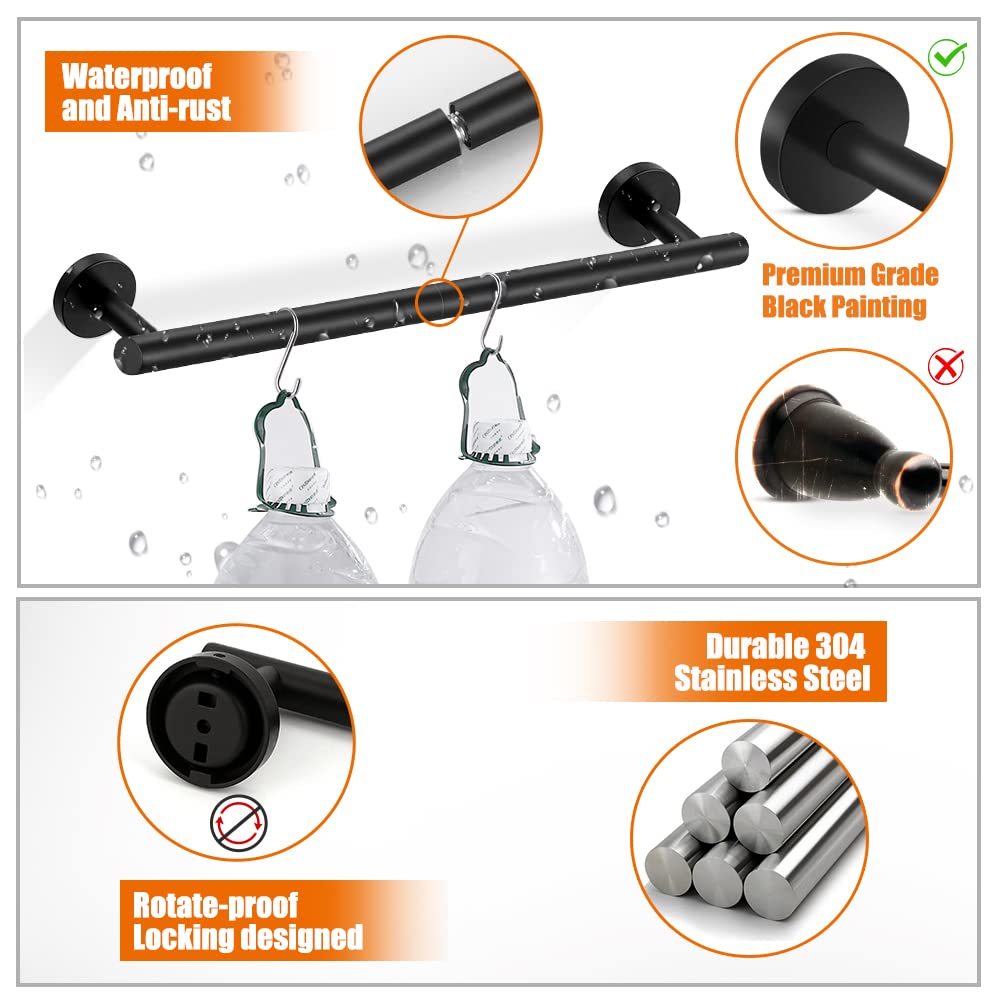 Tudoccy concealed screw mount in matte black for a clean wall look.