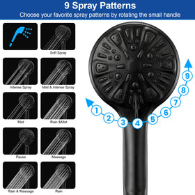 Tudoccy 11-inch extension arm adjusts height for comfortable showering.