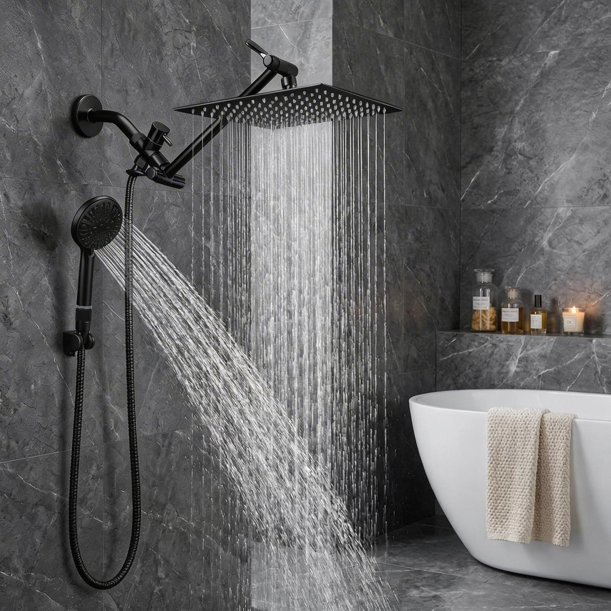 Tudoccy handheld shower 9 settings — versatile jets for kids and pets.