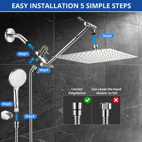 Tudoccy 3-way diverter enables quick mode switching.