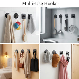Tudoccy wall-mounted bathroom accessories, cohesive decor with concealed mounting.
