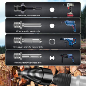 TUEJITE heavy-duty electric splitter powers through wood.