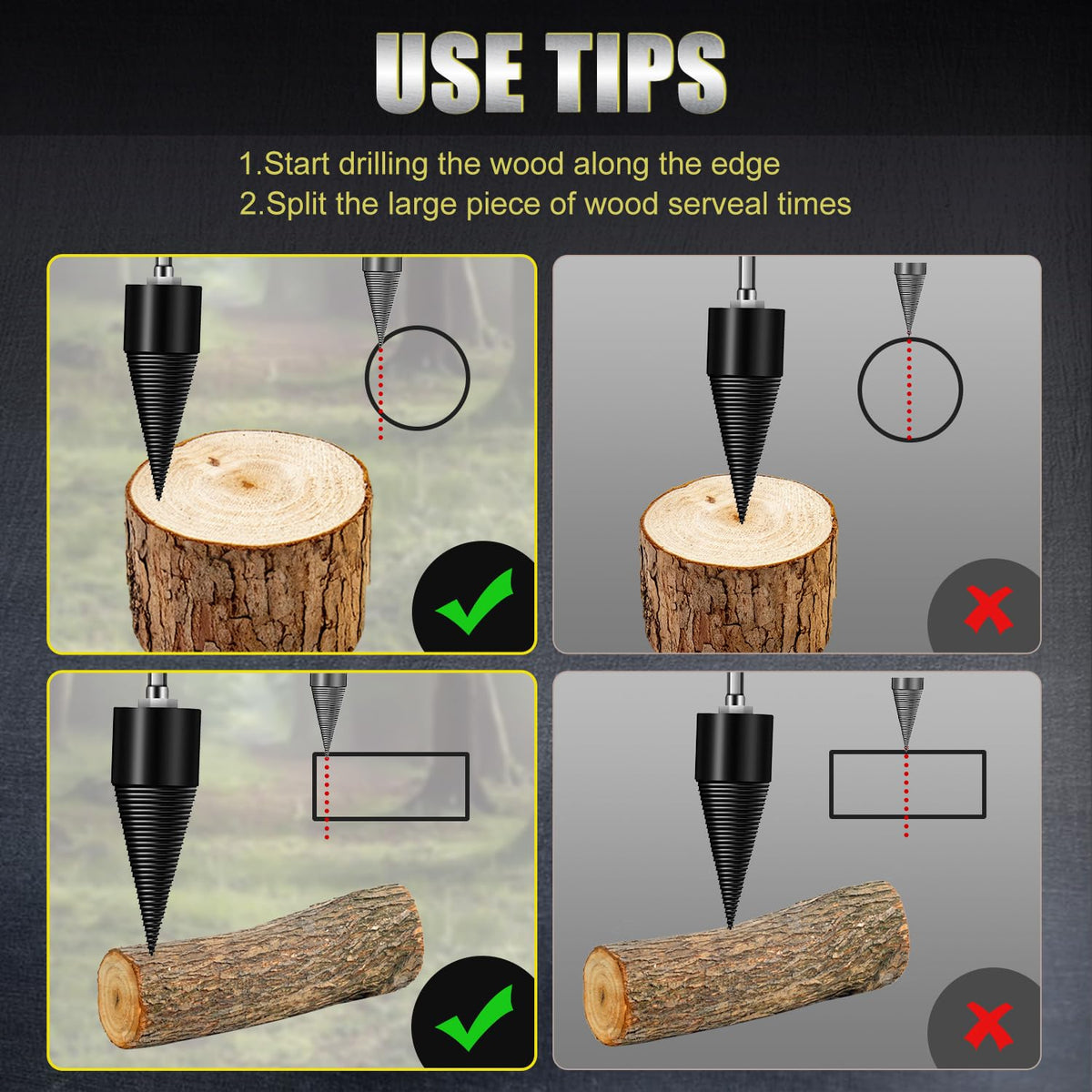 TUEJITE removable screw cone driver simplifies tool changes.