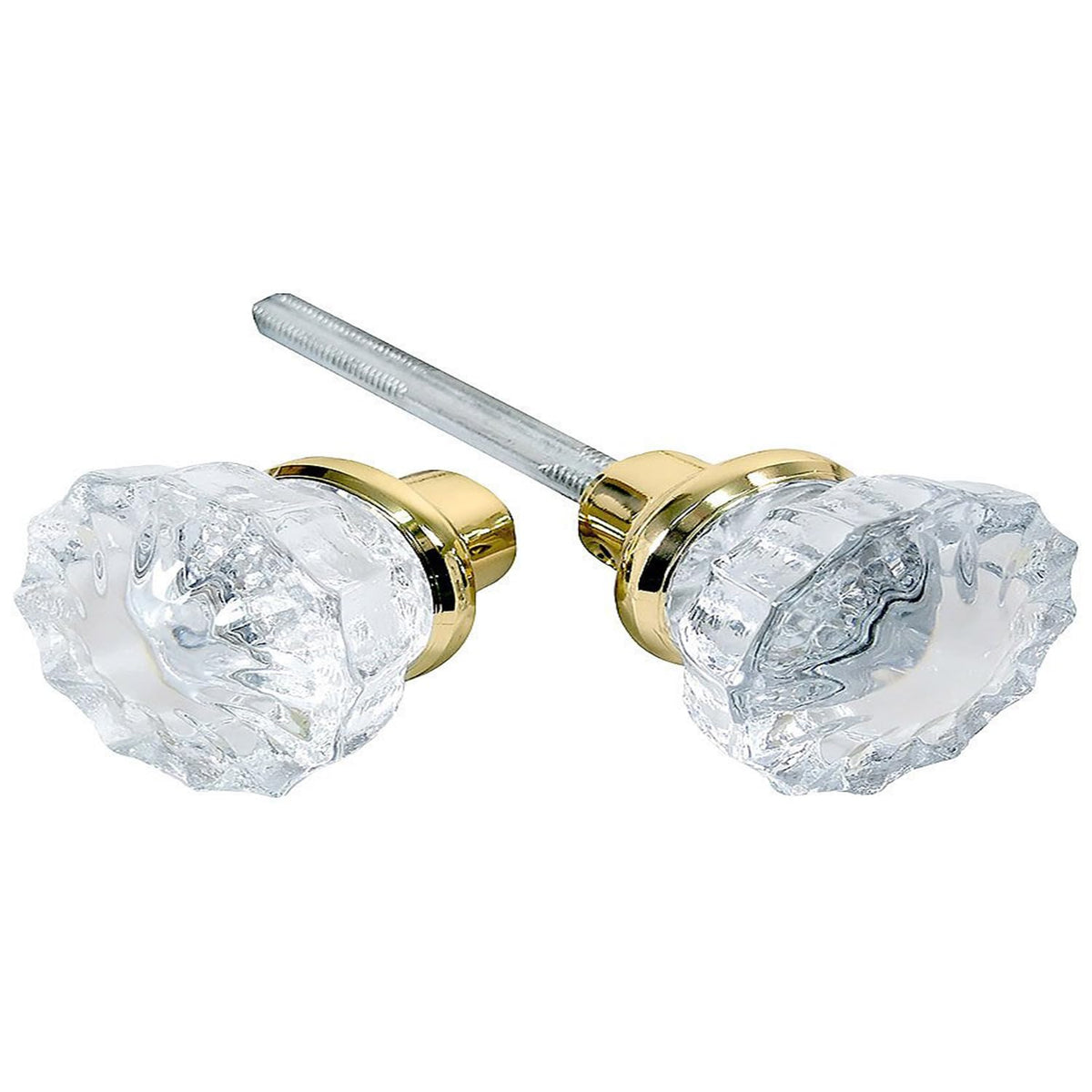 Tuff Stuff Tools mortise lock crystal door knob in clear glass for a stylish upgrade.