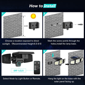 Tuffenough 2000mAh battery solar lamp with efficient solar panel.