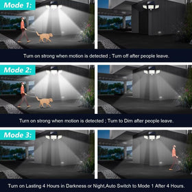 Tuffenough 270-degree wide-angle illumination: broader security lighting.