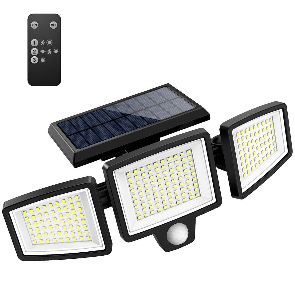 Tuffenough solar outdoor light front view with bright illumination for entryways