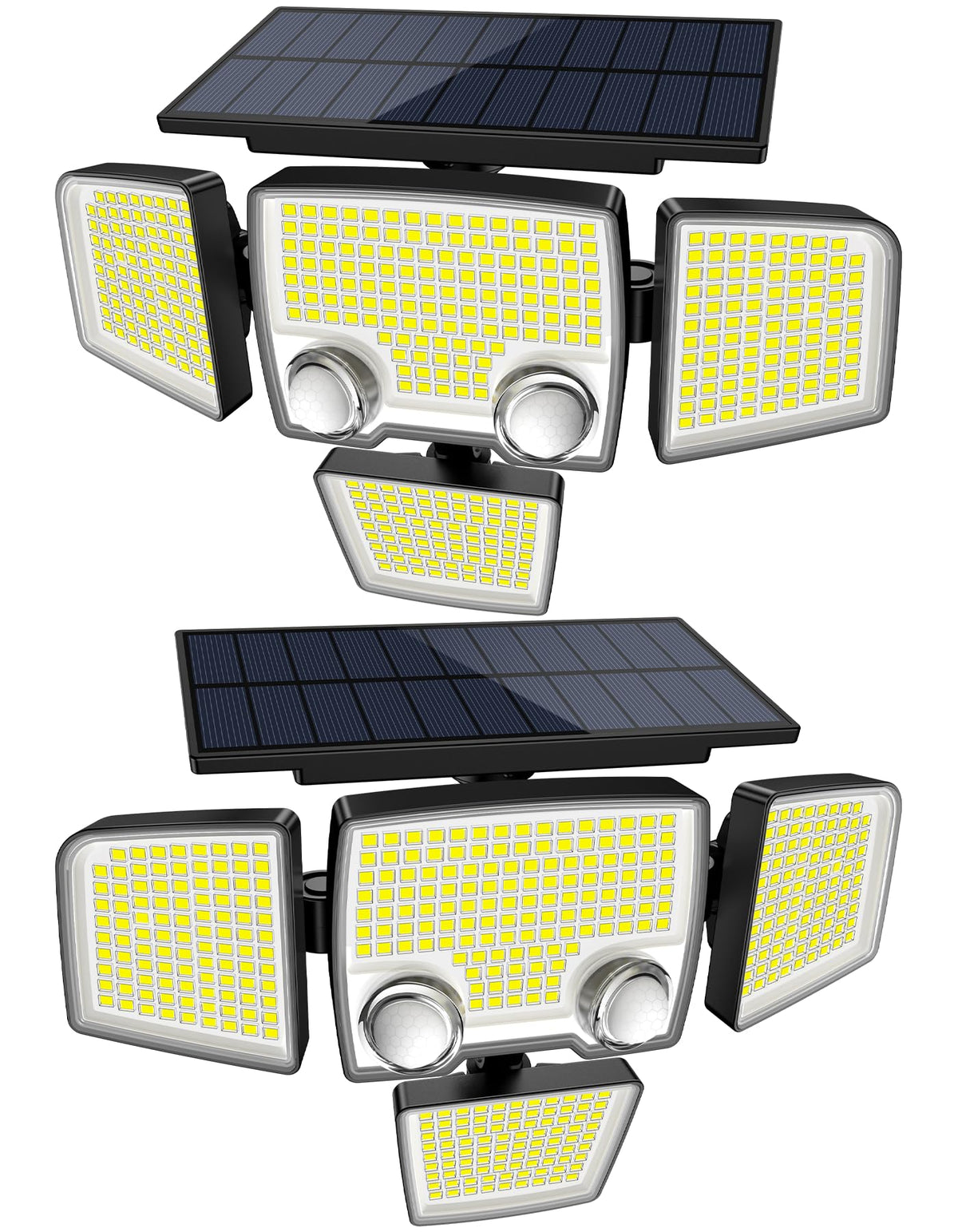 Tuffenough solar outdoor lights with motion sensor illuminate entryway at night