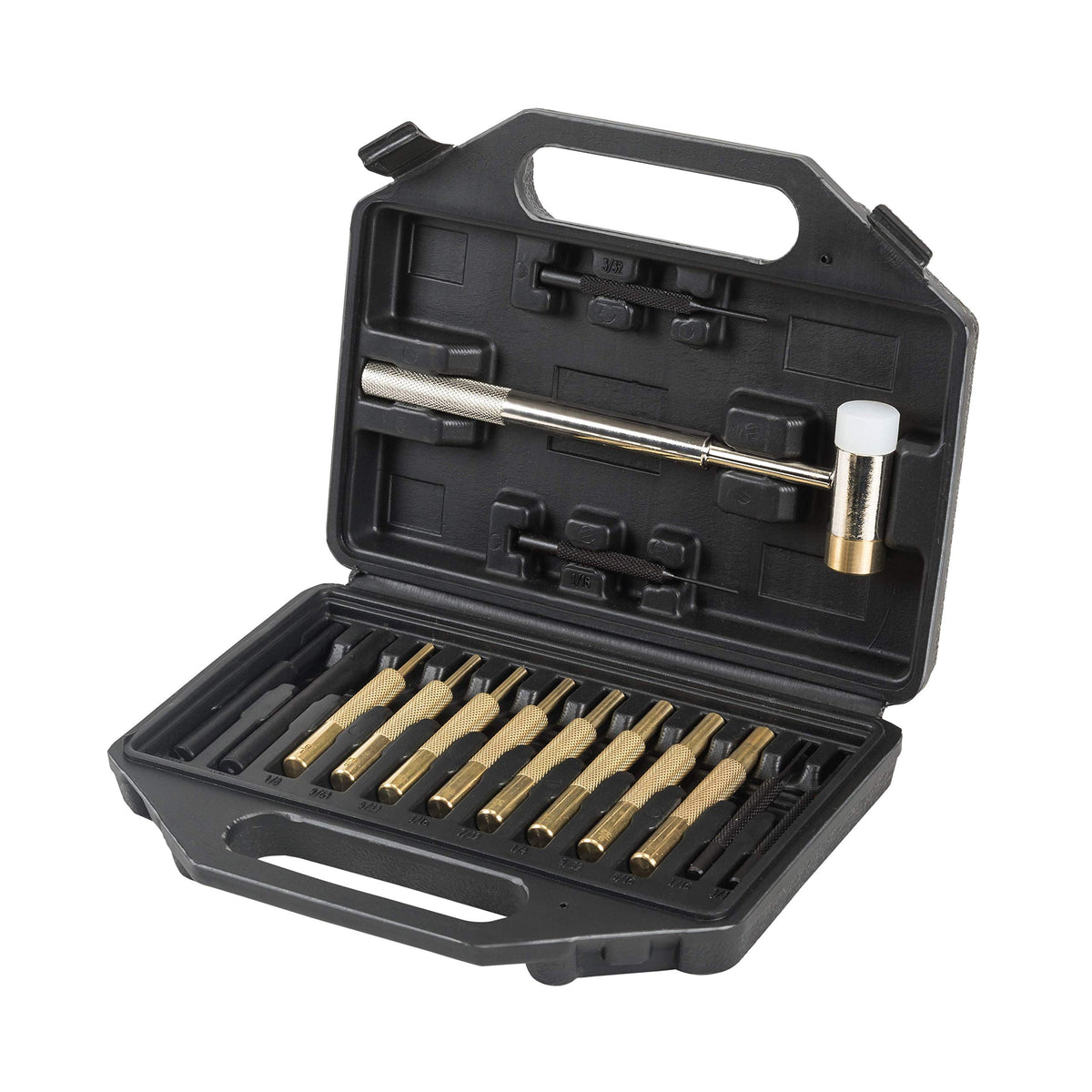 TuffMan Tools brass punch set with hammer for precise gunsmith work.