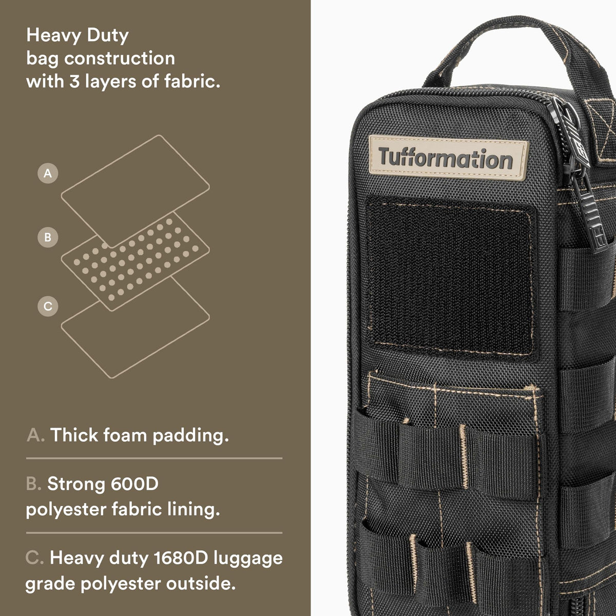 Tufformation interior with multiple compartments improves tool access