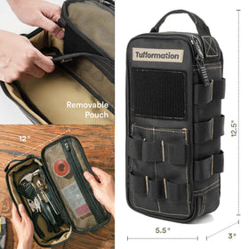 Tufformation tool bag side view shows organized pockets for quick access