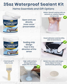 Tufinein pipe and gutter joints treated with multi-scene sealant.