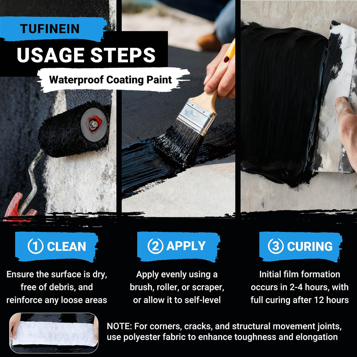 Tufinein roof sealant protects roofs from leaks and water ingress.