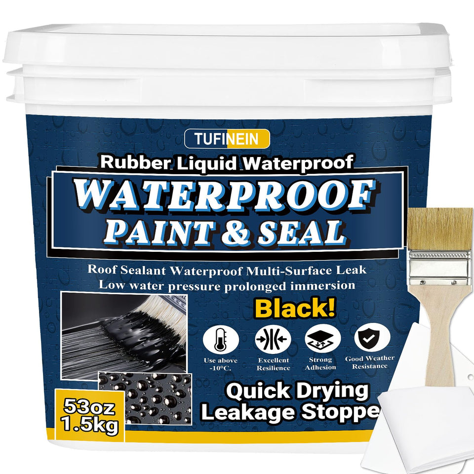 Tufinein rubber-liquid-waterproof-coating bottle pour forms a flexible waterproof film.
