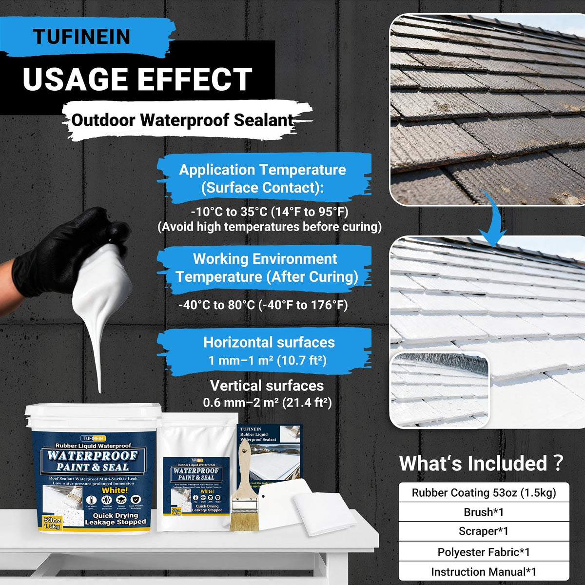 Tufinein Rubber Sealant adhesion-on-masonry highlights strong substrate bonding