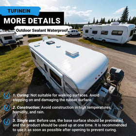 Tufinein Rubber Sealant temperature-range shows stability from -40°C to 80°C