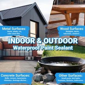 Tufinein sealant on basement walls adheres to concrete for lasting protection