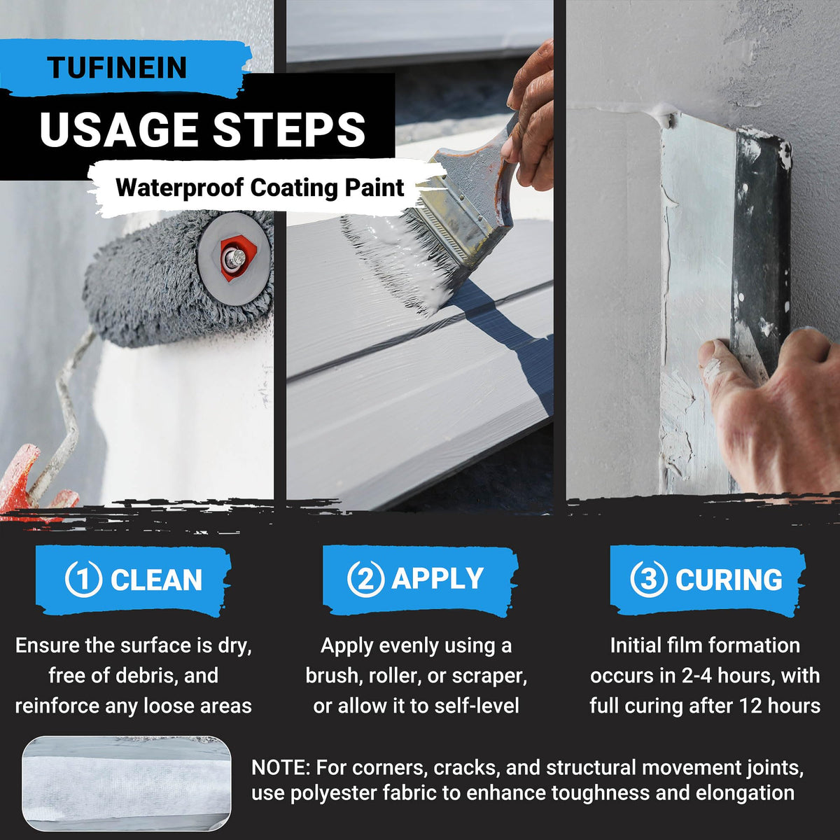 Tufinein sealant seals gutter joints for seamless water protection