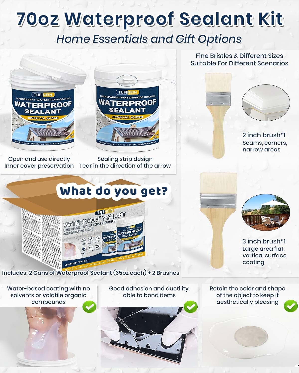 Tufinein garden and terrace coating protects outdoor surfaces from moisture.