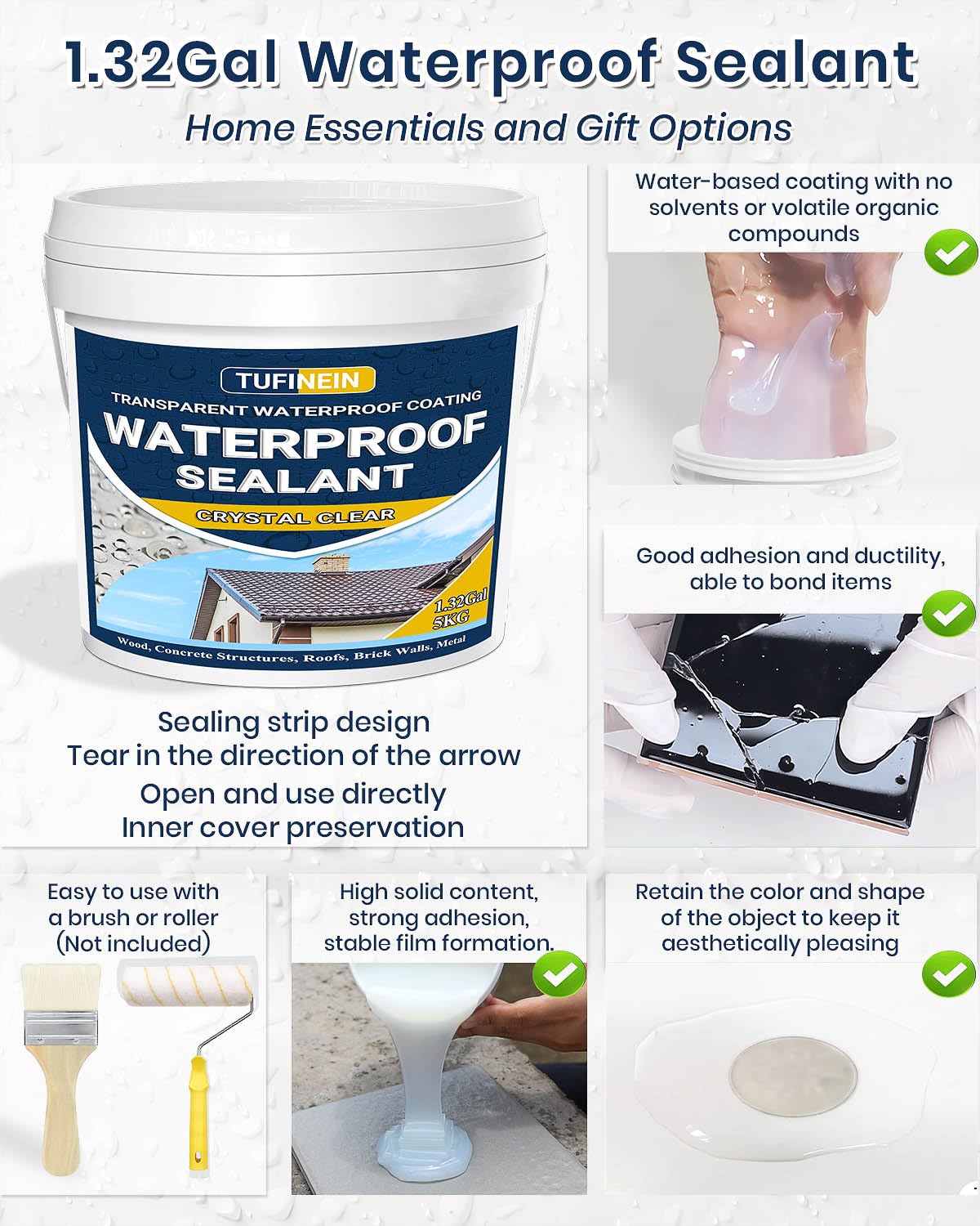 Tufinein window sill sealant application, a durable moisture barrier for edges.