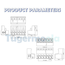 Tugermoola OLA007 5.08mm pitch diagram highlights easy PCB connections.