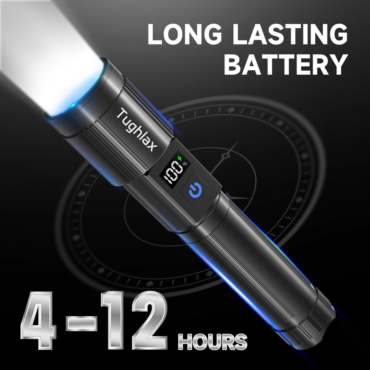 Tughlax 4Pack flashlight aluminum body offers durability and light weight