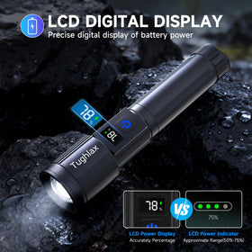 Tughlax 4Pack flashlight five modes include high low SOS for versatile use