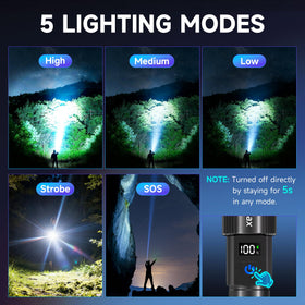 Tughlax 4Pack flashlight USB-C charging port enables quick recharging