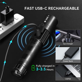 Tughlax compact flashlight fits easily in pocket or pack.