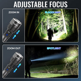 Tughlax flashlight waterproof design, reliable in rain and snow.