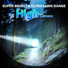 Tughlax LED flashlight with LCD display shows remaining battery for planning outings