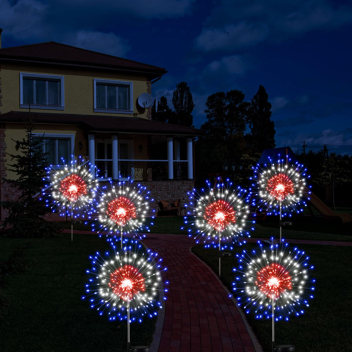 Tujoe patio-yard decor adds patriotic charm for Independence Day.
