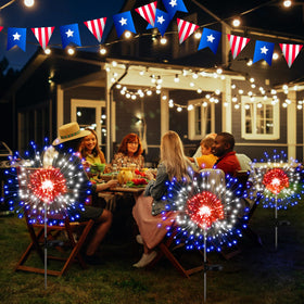 Tujoe weatherproof alloy-wire lights stand up to rain and snow.