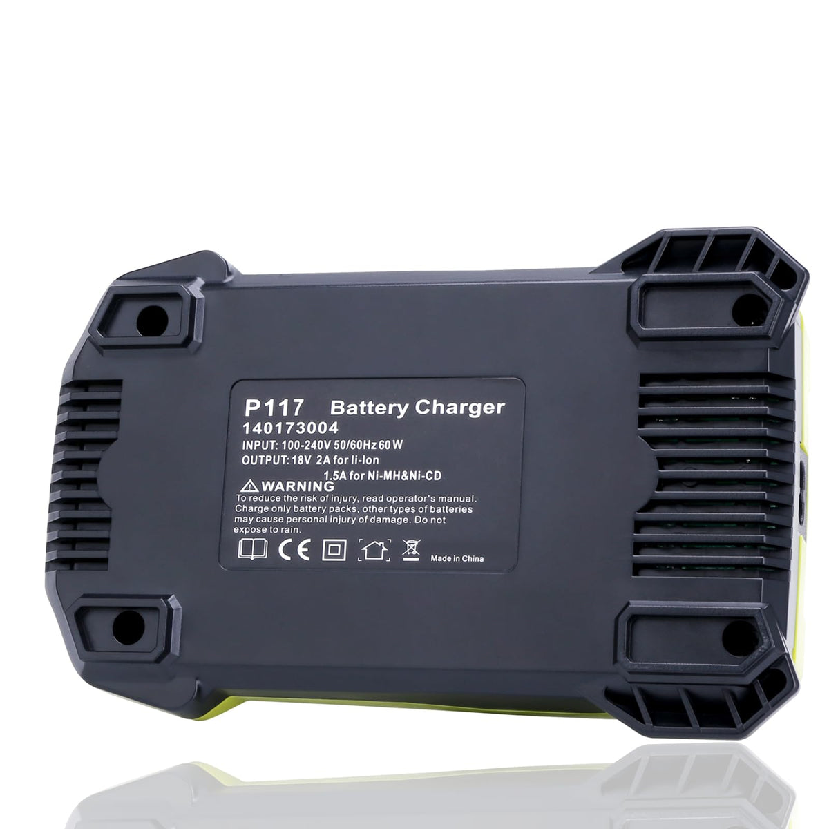 Tulepowceeng universal 100-240V input for worldwide use.