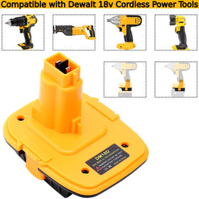 Dewalt 18V tool paired with Tulepowceeng DM18D for extended operation