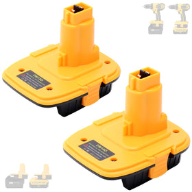Tulepowceeng DM18D adapter in-use with a Dewalt 18V tool for flexible battery options