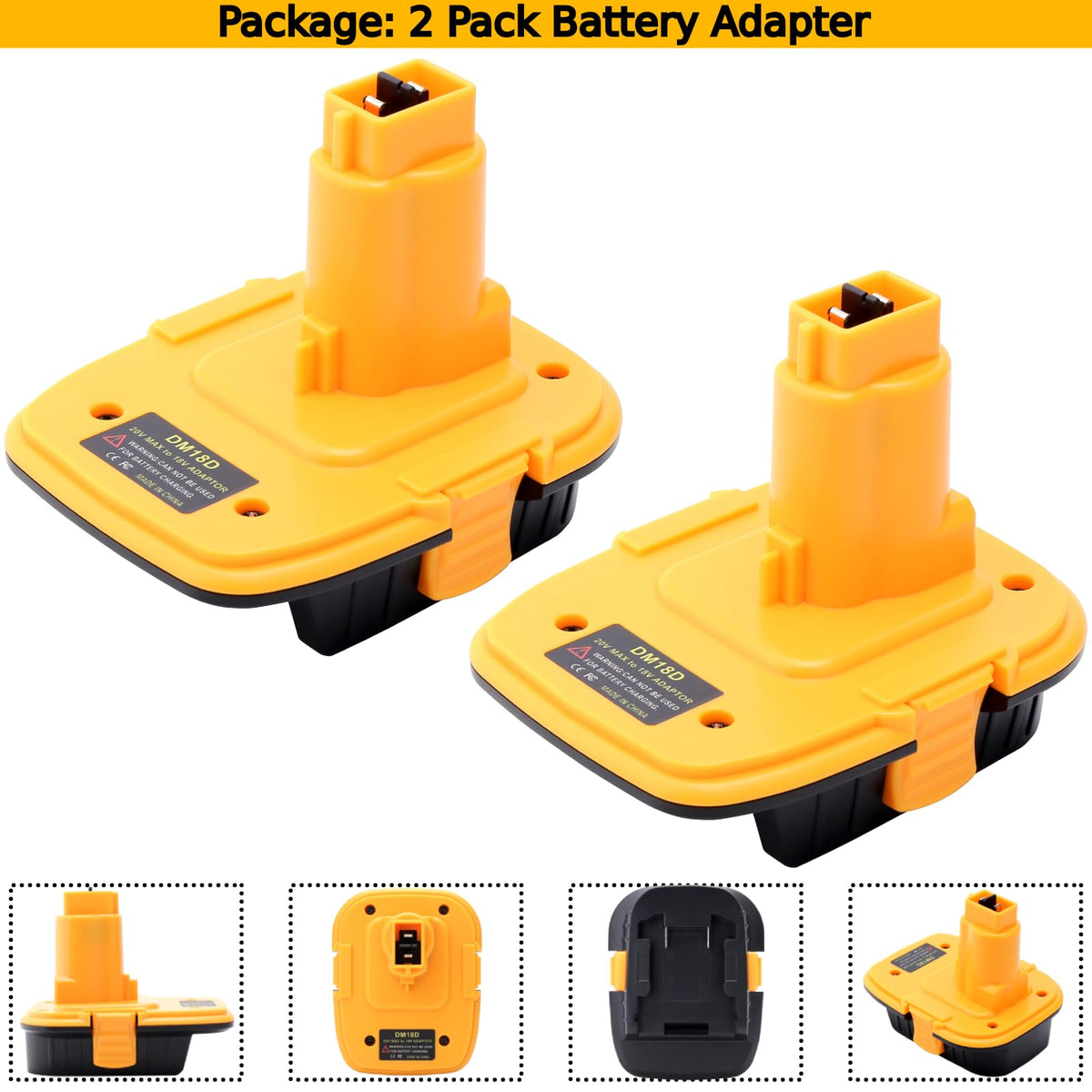 Easy installation of the DM18D adapter on a powered tool